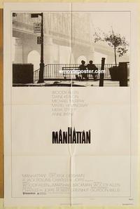 n714 MANHATTAN style B one-sheet movie poster '79 Woody Allen, Hemingway