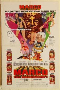 n722 MARCO THE MAGNIFICENT one-sheet movie poster '66 Orson Welles, Quinn