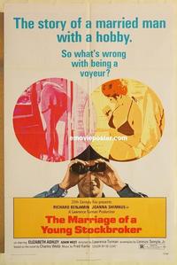 n725 MARRIAGE OF A YOUNG STOCKBROKER one-sheet movie poster '71 voyeurism!