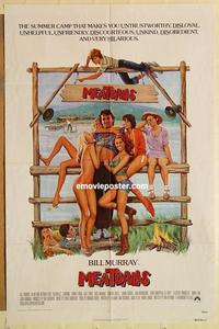 n742 MEATBALLS one-sheet movie poster '79 Bill Murray, Morgan Kane art!