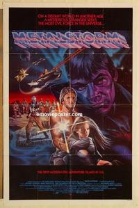 n750 METALSTORM int'l one-sheet movie poster '83 3D, Charles Band, sci-fi!
