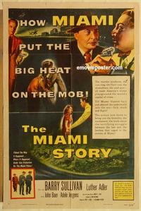 n752 MIAMI STORY one-sheet movie poster '54 Florida Mob, Barry Sullivan