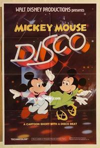 n753 MICKEY MOUSE DISCO one-sheet movie poster '79 Disney cartoon!