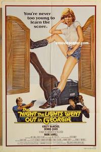 n818 NIGHT THE LIGHTS WENT OUT IN GEORGIA one-sheet movie poster '81