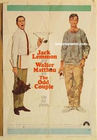 n830 ODD COUPLE one-sheet movie poster '68 Walter Matthau, Jack Lemmon