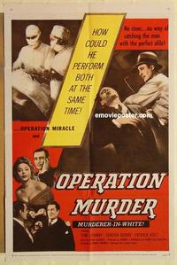 n846 OPERATION MURDER one-sheet movie poster '57 Tom Conway, Sandra Dorne