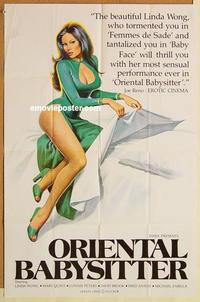 n849 ORIENTAL BABYSITTER one-sheet movie poster '77 Linda Wong