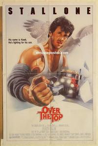 n857 OVER THE TOP rare int'l one-sheet movie poster '87 Sylvester Stallone