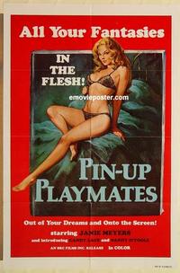 n880 PIN-UP PLAYMATES one-sheet movie poster '70s fantasies in the flesh!