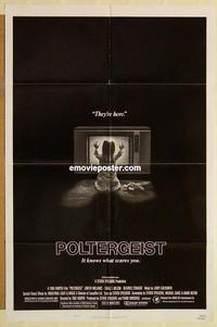 n884 POLTERGEIST style B one-sheet movie poster '82 Hooper, They're here!