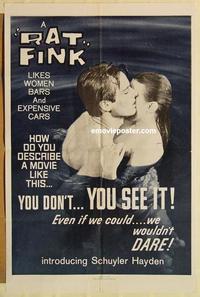 n914 RAT FINK one-sheet movie poster '65 likes women, bars & expensive cars!