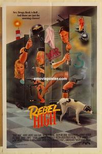 n919 REBEL HIGH one-sheet movie poster '87 sex, drugs, rock & roll!