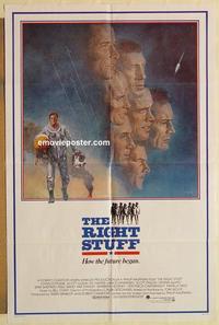 n932 RIGHT STUFF int'l one-sheet movie poster '83 first astronauts!