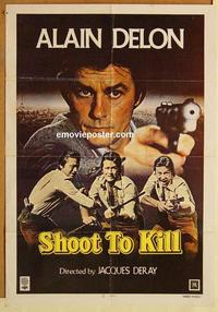 n989 SHOOT TO KILL one-sheet movie poster '70s Alain Delon, Deray