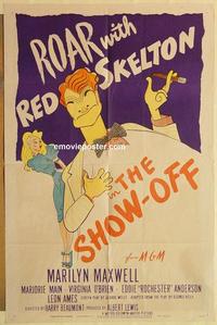 n993 SHOW-OFF one-sheet movie poster '46 Red Skelton, Hirschfeld art!