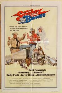 p008 SMOKEY & THE BANDIT int'l one-sheet movie poster '77 Burt Reynolds