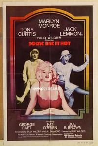 p012 SOME LIKE IT HOT int'l one-sheet movie poster R80 sexy Marilyn Monroe!