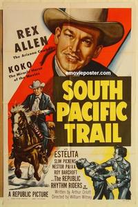 p015 SOUTH PACIFIC TRAIL one-sheet movie poster '52 Rex Allen, Estelita