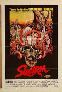 p020 SQUIRM one-sheet movie poster '76 Don Scardino, wild Struzan image!