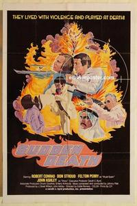 p040 SUDDEN DEATH one-sheet movie poster '75 Robert Conrad, Stroud