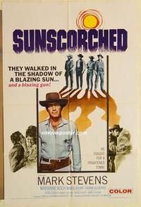 p045 SUNSCORCHED one-sheet movie poster '66 Mark Stevens,spaghetti western