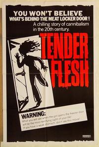 p075 TENDER FLESH one-sheet movie poster '76 cannibals, terrifying horror!