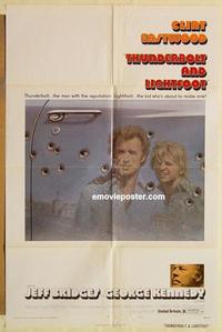 p096 THUNDERBOLT & LIGHTFOOT style B one-sheet movie poster '74 Eastwood