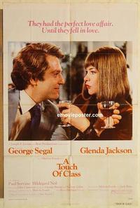 p107 TOUCH OF CLASS one-sheet movie poster '73 George Segal, Jackson
