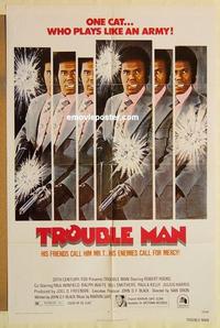 p117 TROUBLE MAN one-sheet movie poster '72 Robert Hooks, one man army!