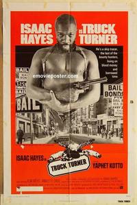 p119 TRUCK TURNER one-sheet movie poster '74 AIP, Isaac Hayes