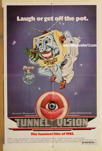 p122 TUNNEL VISION one-sheet movie poster '76 Chevy Chase, great image!