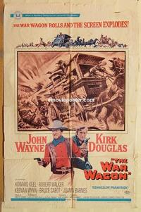 p147 WAR WAGON one-sheet movie poster '67 John Wayne, Kirk Douglas