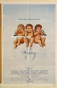p155 WEDDING one-sheet movie poster '78 Robert Altman, Mia Farrow