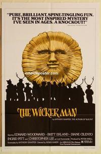p173 WICKER MAN one-sheet movie poster R80 Christopher Lee, Ekland