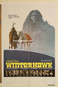 p180 WINTERHAWK one-sheet movie poster '75 Leif Erickson, Michael Dante