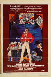 p185 WW & THE DIXIE DANCEKINGS style A one-sheet movie poster '75 Reynolds