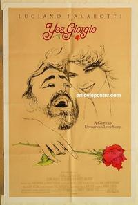 p187 YES GIORGIO one-sheet movie poster '82 Luciano Pavarotti, opera!