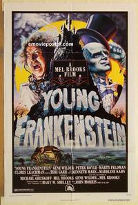 p190 YOUNG FRANKENSTEIN style B one-sheet movie poster '74 Mel Brooks, Wilder