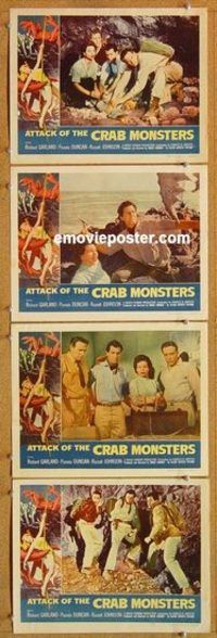 s065 ATTACK OF THE CRAB MONSTERS 4 movie lobby cards '57 Roger Corman