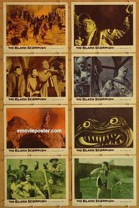 s103 BLACK SCORPION 8 movie lobby cards '57 wild wacky creature!
