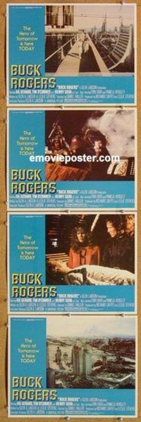 s122 BUCK ROGERS 4 movie lobby cards '79 classic sci-fi comic strip!