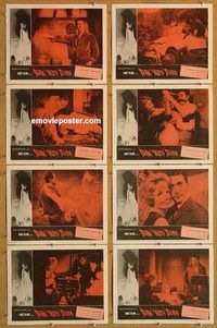s125 BURN WITCH BURN 8 movie lobby cards '62 demons of Hell!