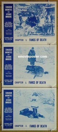 s126 CANADIAN MOUNTIES VS ATOMIC INVADERS 3 Chap 3 movie lobby cards '53