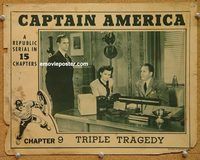 s129 CAPTAIN AMERICA Chap 9 movie lobby card '44 Marvel Comic