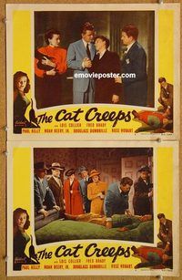 s140 CAT CREEPS 2 movie lobby cards R51 Lois Collier, Paul Kelly