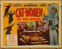s147 CAT-WOMEN OF THE MOON #3 movie lobby card '53 in the spaceship!
