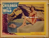 s150 CHILDREN OF THE WILD movie lobby card '39 girl undressing!