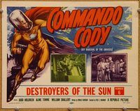 s159 COMMANDO CODY Chap 6 movie title lobby card '53 Sky Marshal of Universe!