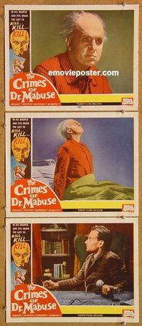 s692 TESTAMENT OF DR MABUSE 3 movie lobby cards R53 Fritz Lang, horror!
