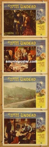 s174 CURSE OF THE UNDEAD 4 movie lobby cards '59 lustful fiend!